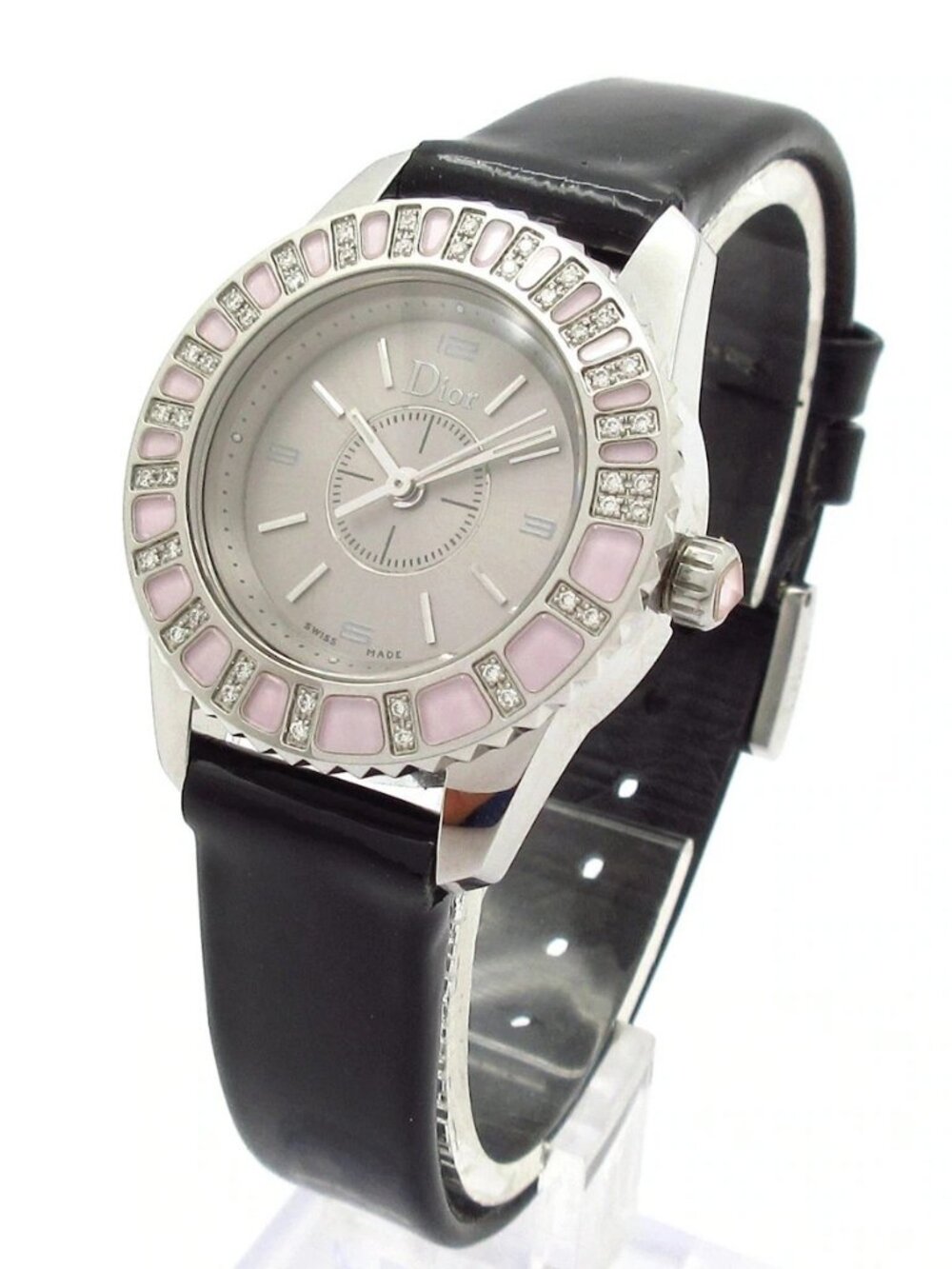 DIOR/ChristianDior Crystal CD112111 F***** Black Women's Wrist Watch - Picture 2 of 12